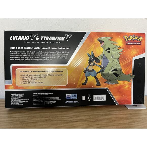 Pokemon TCG Lucario V & Tyranitar V Heavy Hitters Premium Collection NEW - Picture 4 of 6